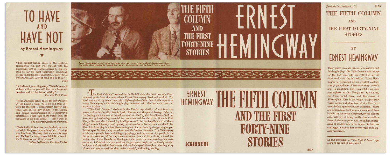 Ernest Hemingway Signed First Edition, First Printing of ''The Fifth Column and the First Forty-Nine Stories'' -- A Very Uncommon Title Signed by Hemingway